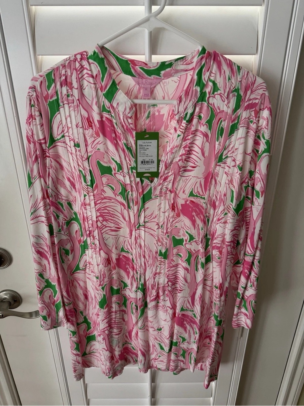 Lilly Pulitzer Pink & Green Floral Tunic Top
